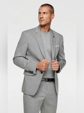 NWOT Zara Man Suit Blazer in Gray , size 46
